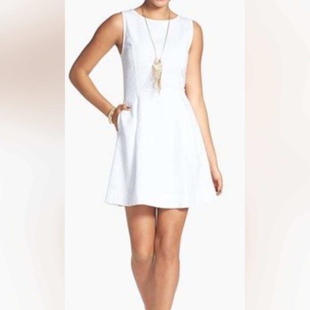 Frenchi White Fit and Flare Tank Dress, Size XL